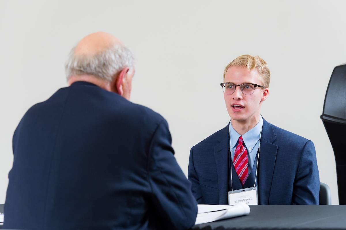 coles professional selling student performing mock interview